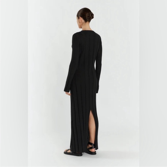 DISSH Emery Black Ribbed Long Sleeve Maxi Sweater Dress Size XS -  www.erdenetinfo.mn